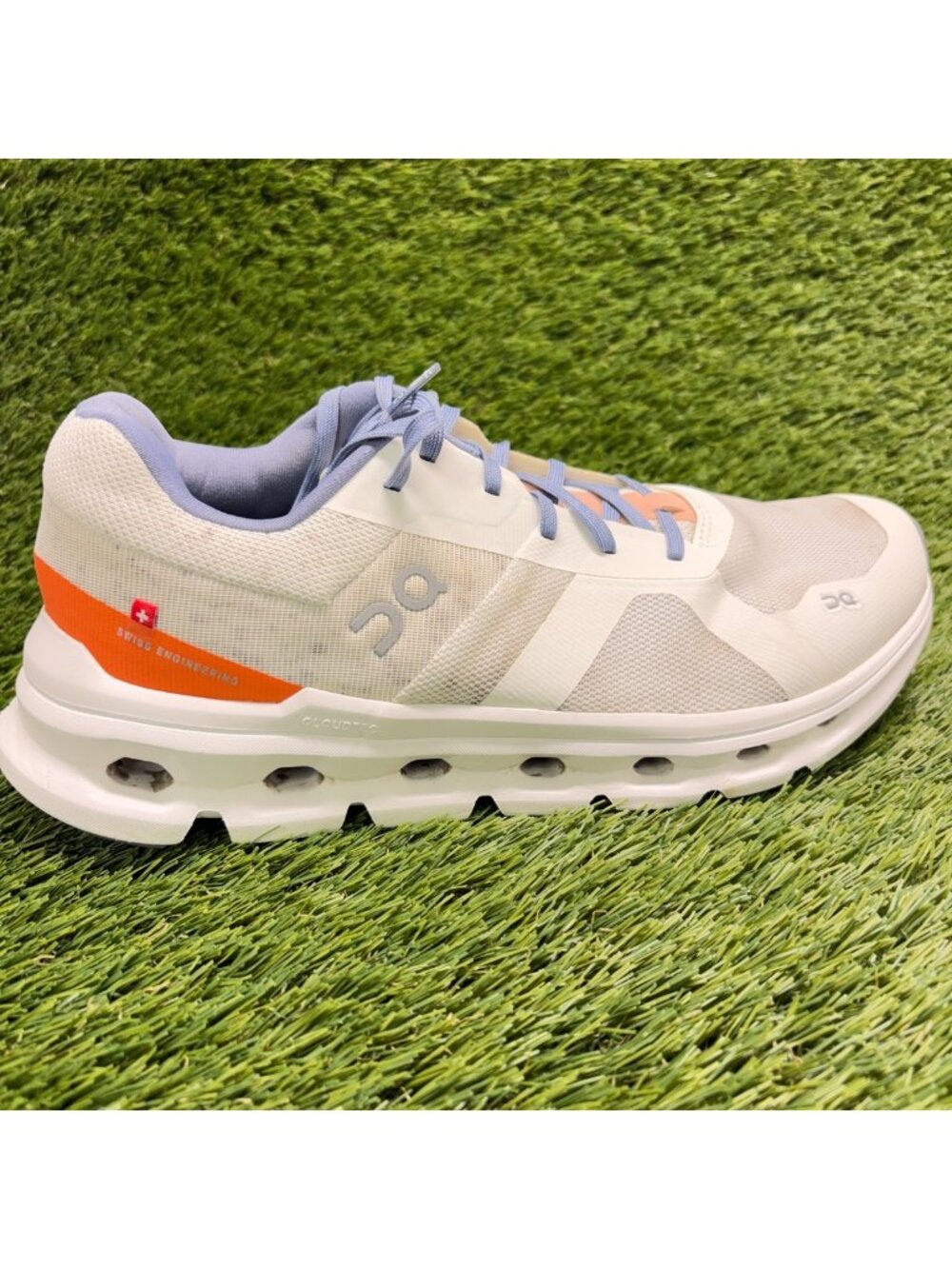 On Cloudsurfer Womens Size 9.5 White Blue Orange Athletic Running Shoes Sneakers